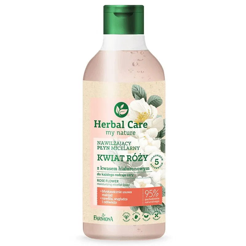 Farmona Herbal Care drėkinantis micelinis skystis Rožių žiedas su hialurono rūgštimi - visiems odos tipams 400ml