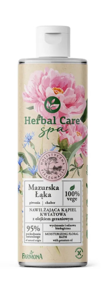 Farmona Herbal Care Spa drėkinanti gėlių vonia su pelargonijų aliejumi Mazūrijos pieva 400ml - Kosmetika