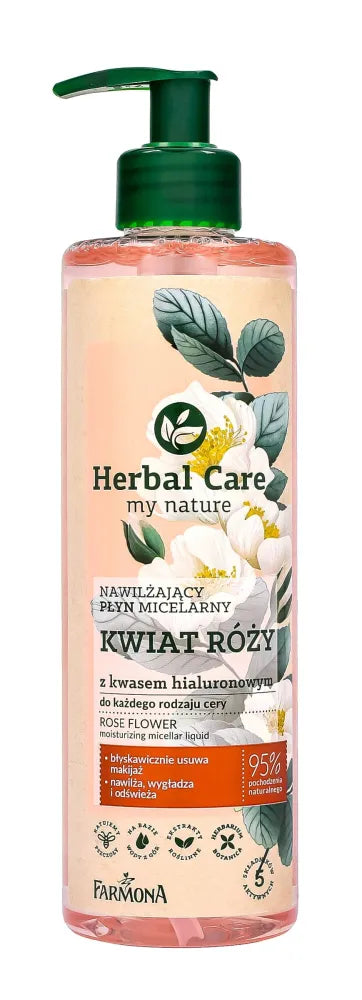 FARMONA HERBAL Micellar Liquid 400ml Rožių žiedų vanduo - Kosmetika