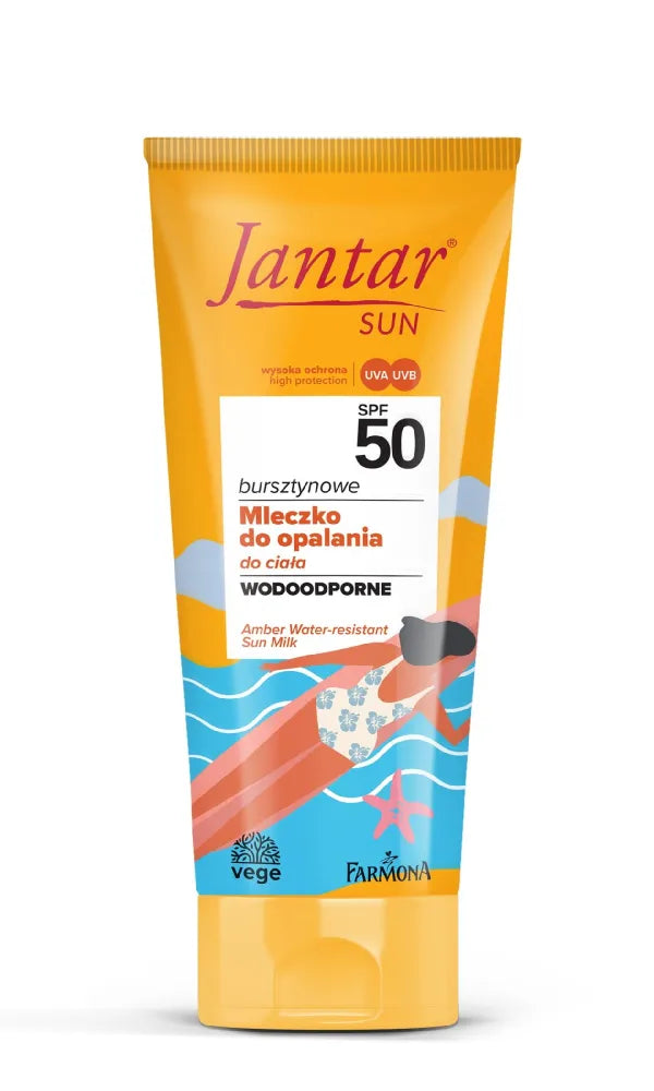 FARMONA Jantar Amber Sun Kūno Saulės Apsaugos Pienas SPF50 200ml - Kosmetika