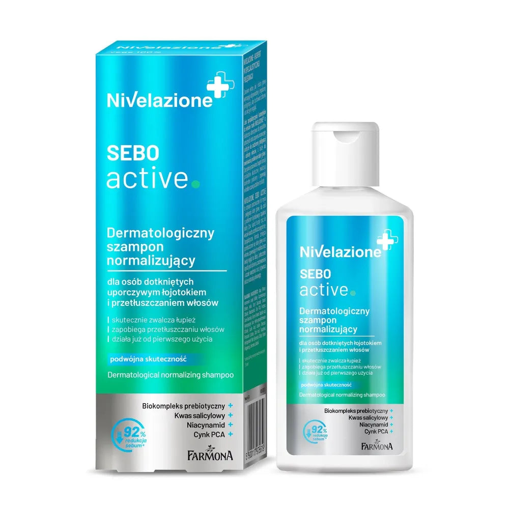 Farmona Nivelazione+ Dermatologinis normalizuojantis šampūnas Sebo Active riebiems plaukams ir seborėjai 100ml