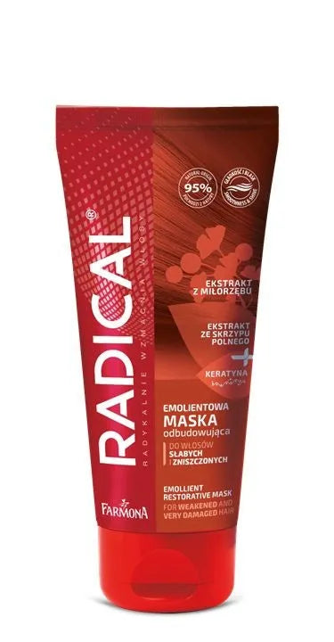 Farmona Radical Emollient atkuriamoji kaukė silpniems ir pažeistiems plaukams 100ml - Kosmetika