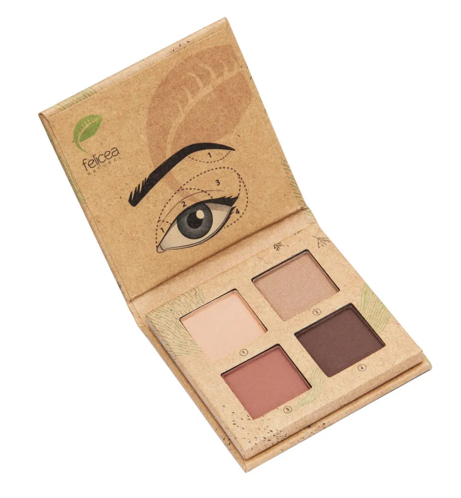 FELICEA Palette of four natural eye shadows 201 Nude 3.2 g - Kosmetika