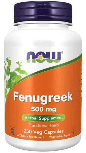 Fenugreek 500mg - 250 vcaps - NOW Foods - Papildai