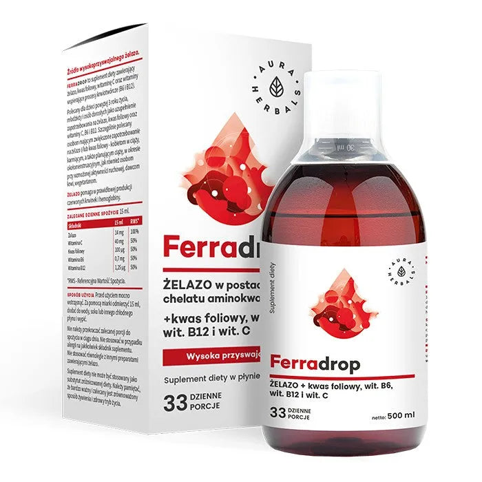 FerraCaps geležis 30 mg 60 kapsulių - AURA HERBALS - Papildai