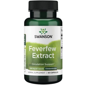 Feverfew Extract - Smegenų kraujotakai - 500 mg - N60 - Swanson - Papildai