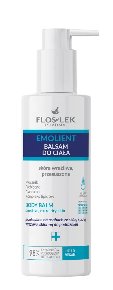 FLOS EMOLIENT Kūno balzamas jautriai odai 175 ml - Kosmetika