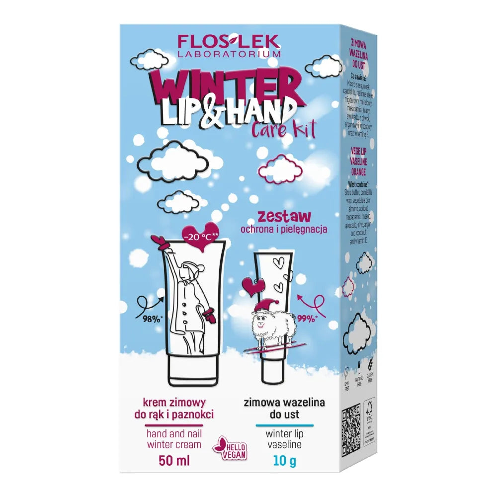 FLOS WINTER SET Rankų kremas + Vaselinas lūpoms - Kosmetika