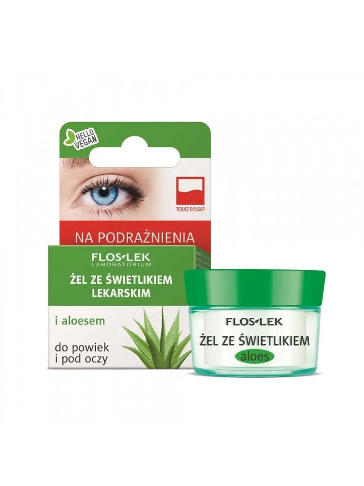 Floslek Eye Care Gel with Eyebright and Aloe for Eyelids jar - Kosmetika