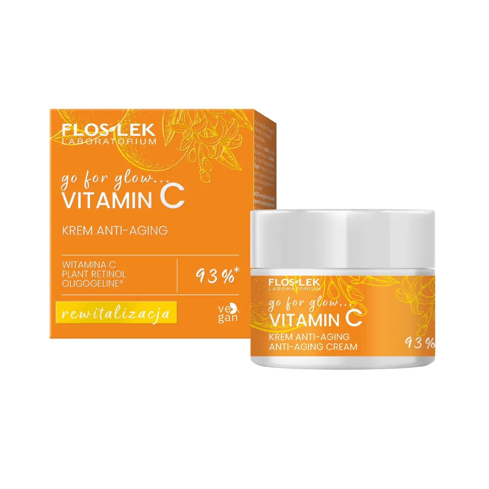 FLOSLEK Go For Glow Vitamin C anti-aging kremas dienai ir nakčiai revitalizacijai 50 ml - Kosmetika