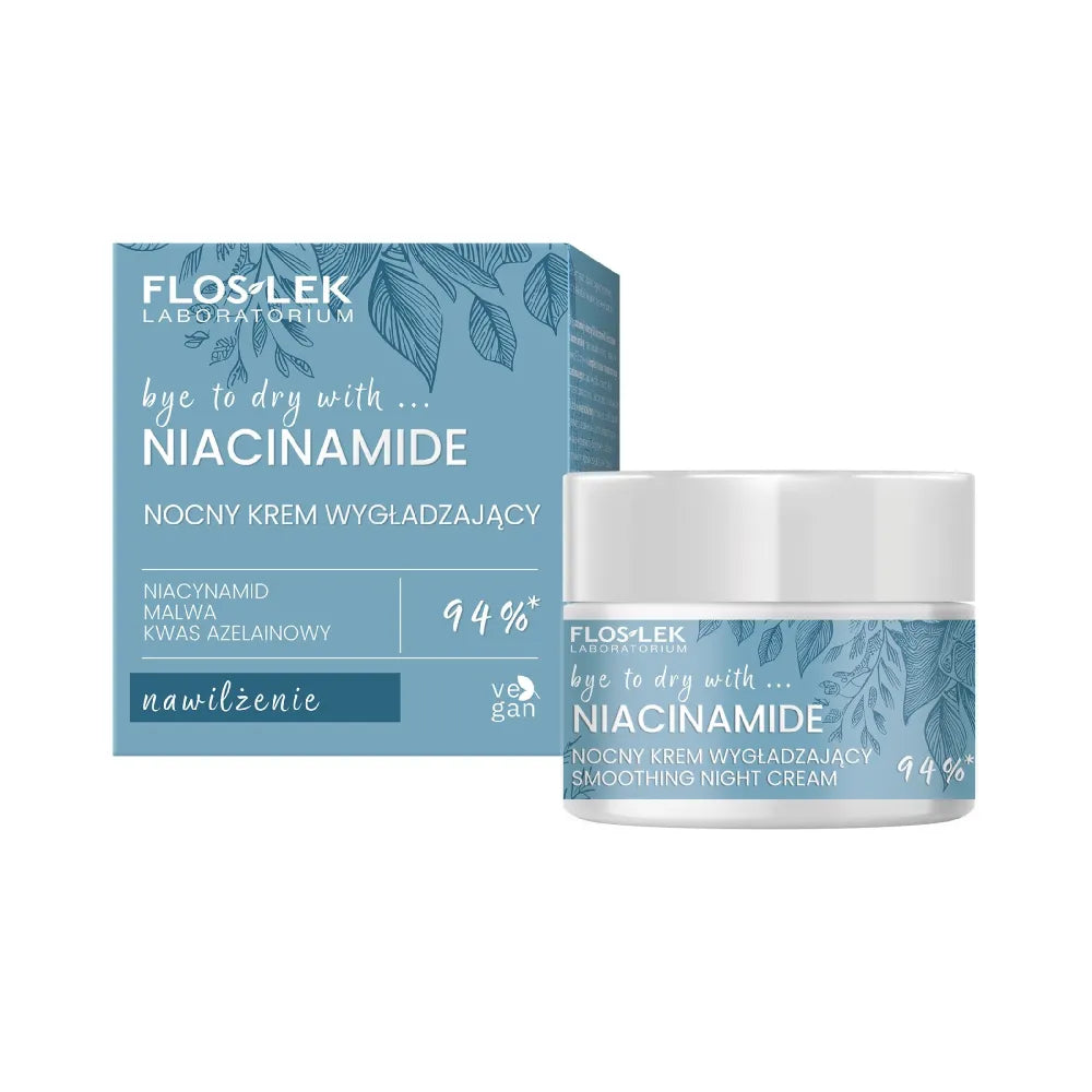 FLOSLEK Niacinamide Naktinis Lyginantis Veido Kremas 50ml - Kosmetika