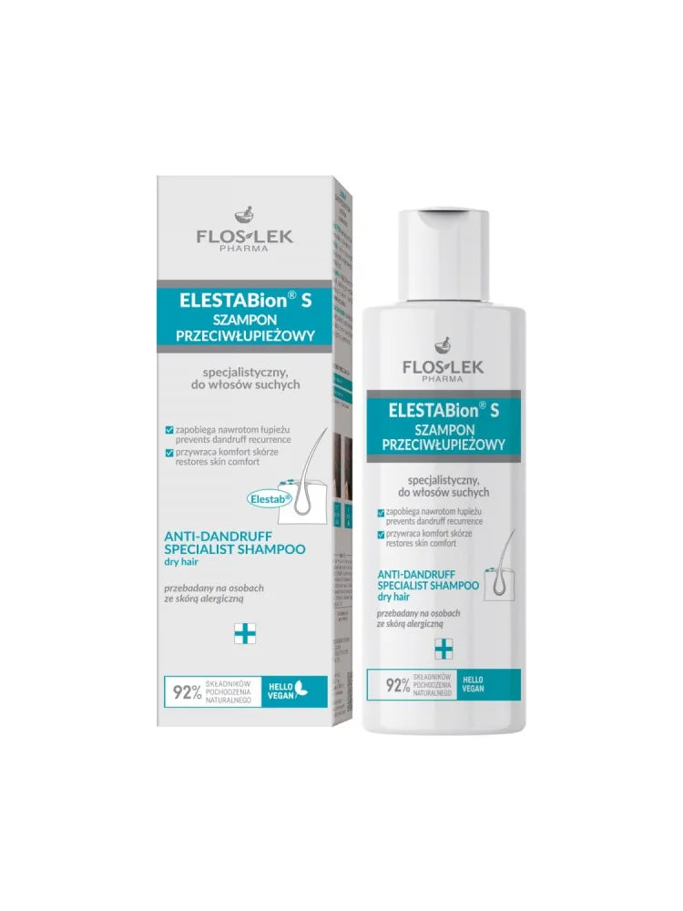 FLOSLEK Pharma ELESTABion S pleiskanų šampūnas sausiems plaukams 150 ml - Kosmetika