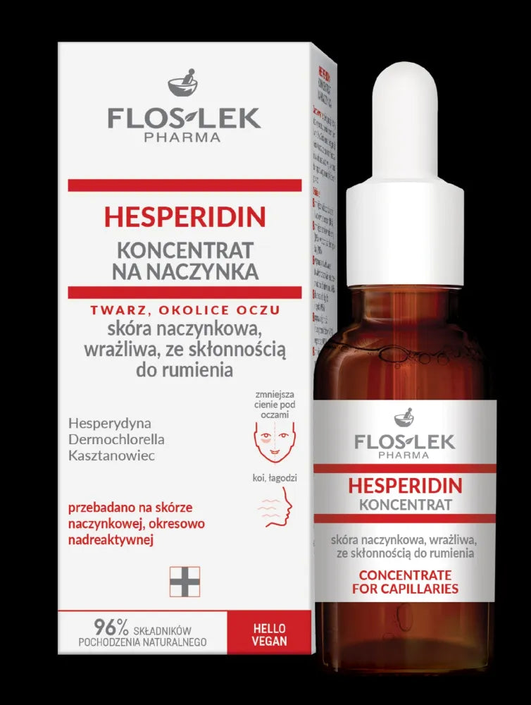 FLOSLEK Pharma Hesperidin Concentrate kapiliarams - jautriai odai linkusiai į eritemą 30ml - Kosmetika