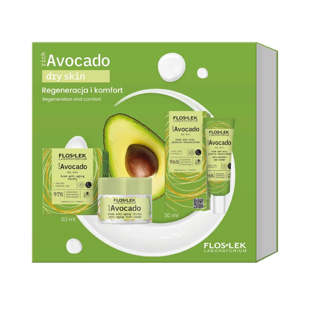 FLOSLEK richAvocado Regeneration and Comfort Set - Kosmetika
