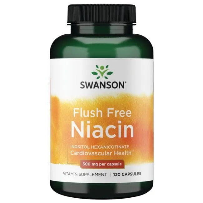 Flush Free Niacin - Cholesteroliui - 500 mg - N120 - Swanson - Papildai