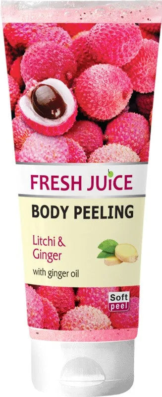 FRESH JUICE Body scrub Lychee and Ginger 200 ml - Kosmetika