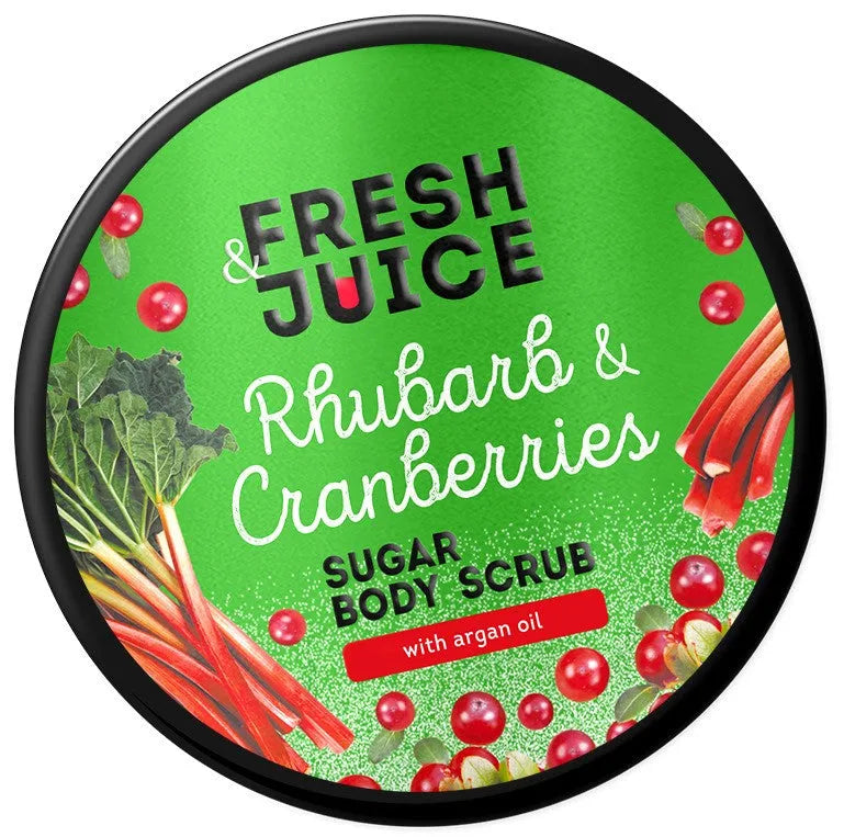FRESH JUICE Sugar body scrub Rhubarb and Cranberry 200 ml - Kosmetika