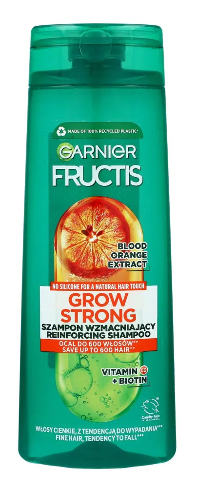 Fructis Grow Strong stiprinantis šampūnas - Kraujo apelsinas 400ml - Kosmetika