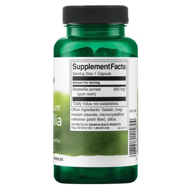 Full Spectrum Boswellia - Double Strength - Bosvelija - N60 - Swanson - Papildai