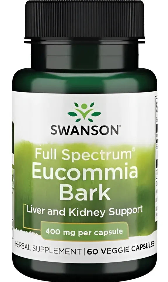 Full Spectrum Eucommia Bark 400mg - 60 vcaps - Swanson - Papildai