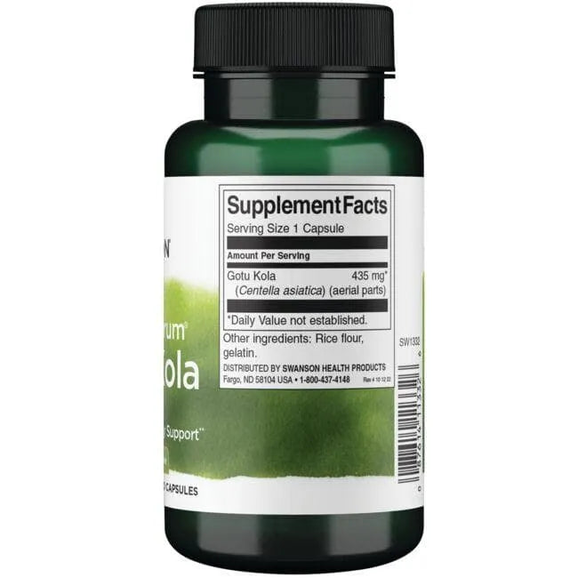 Full Spectrum Gotu Kola - Azijinė centelė - 435 mg - N60 - Swanson - Papildai