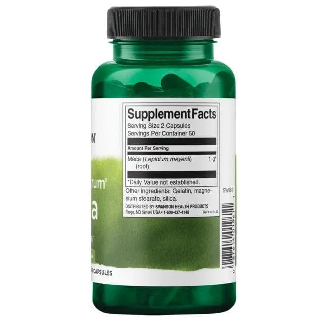 Full Spectrum Maca - Peruvinė Pipirnė - 500 mg - N100 - Swanson - Papildai