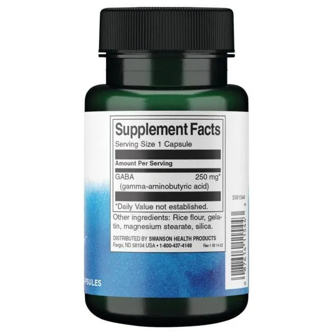 GABA - Stresui mažinti - 250 mg - N60 - Swanson - Papildai