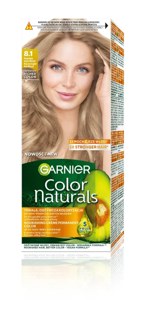 GAR COLOR N Spalva Nr. 8.1 Šviesiai pelenų blondinė - Kosmetika