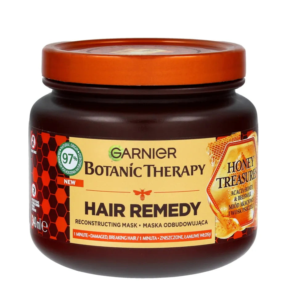 Garnier Botanic Therapy atkuriamoji plaukų kaukė pažeistiems ir trapiems plaukams su akacijos medumi 340ml - Kosmetika