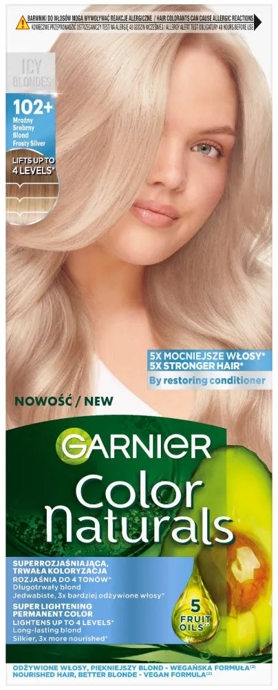 GARNIER Color Naturals Creme Hair No. 102+ Frosty Silver Blonde 112 ml - Kosmetika