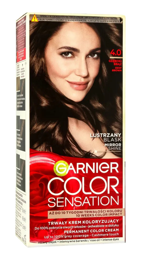 Garnier Color Sensation Dažymo kremas 4.0 Tamsiai rudas - 1op. - Kosmetika