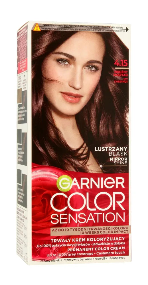 Garnier Color Sensation Dažymo kremas 4.15 Šaltas kaštonas - Šaltesnis 1op. - Kosmetika