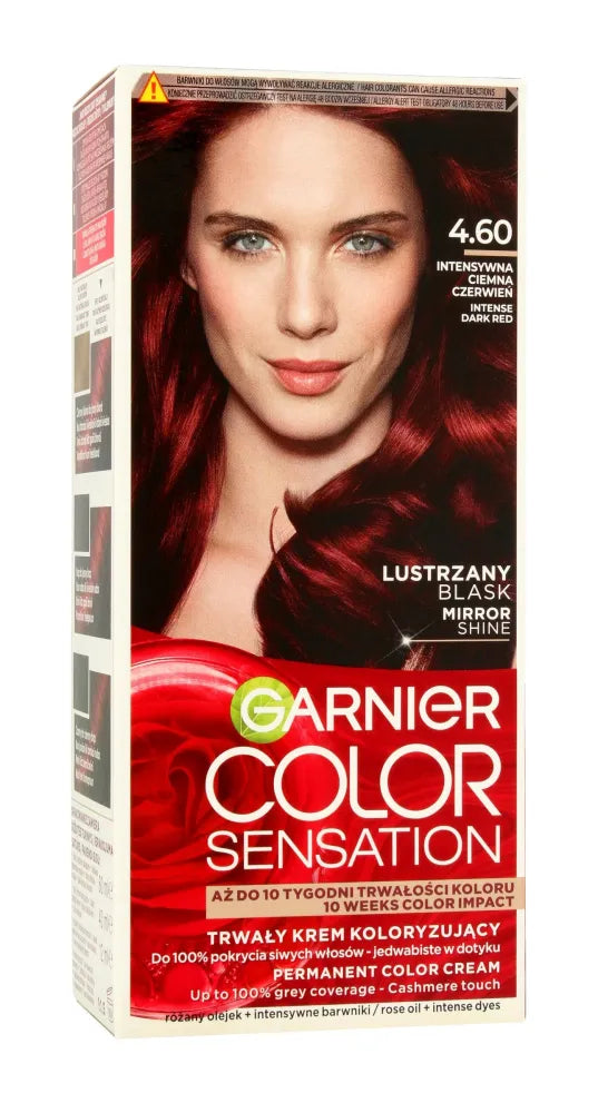 Garnier Color Sensation Dažymo kremas 4.60 Raudonai rudas - Intensyvi tamsiai raudona 1 vnt. - Kosmetika