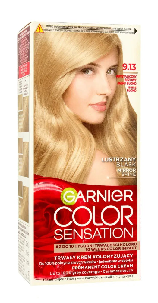 Garnier Color Sensation Dažymo kremas 9.13 Kristalinė blondinė - bežinė šviesi 1 vnt. - Kosmetika
