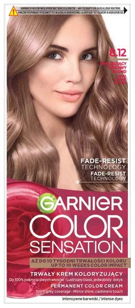 GARNIER Color Sensation dažymo kremas Nr. 8.12 - opalinis rožinis šviesus 1 vnt. - Kosmetika