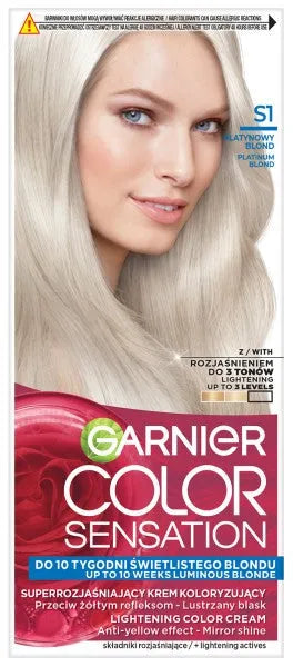 GARNIER Color Sensation Dažymo kremas Nr. S1 - Platininė blondinė 1op. - Kosmetika