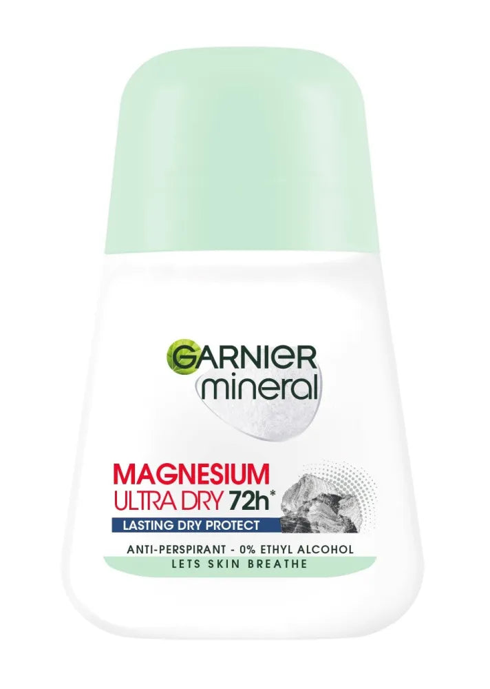 Garnier Mineral Deodorant roll-on Magnesium Ultra Dry 72h - Ilgalaikė Sausa Apsauga 50ml - Kosmetika
