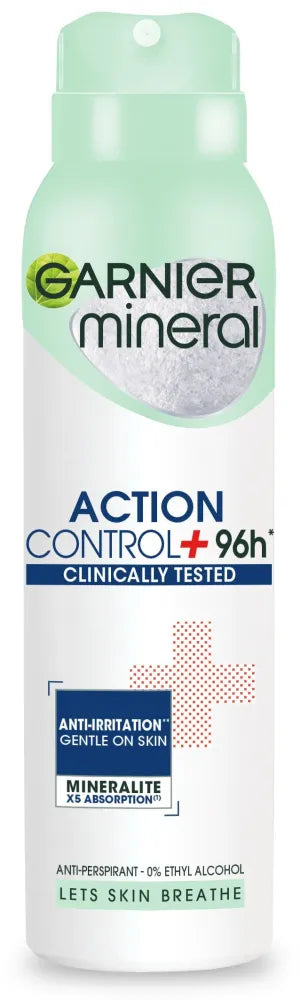 Garnier Mineral Deodorant spray Action Control + Kliniškai Išbandyta 96h 150ml - Kosmetika