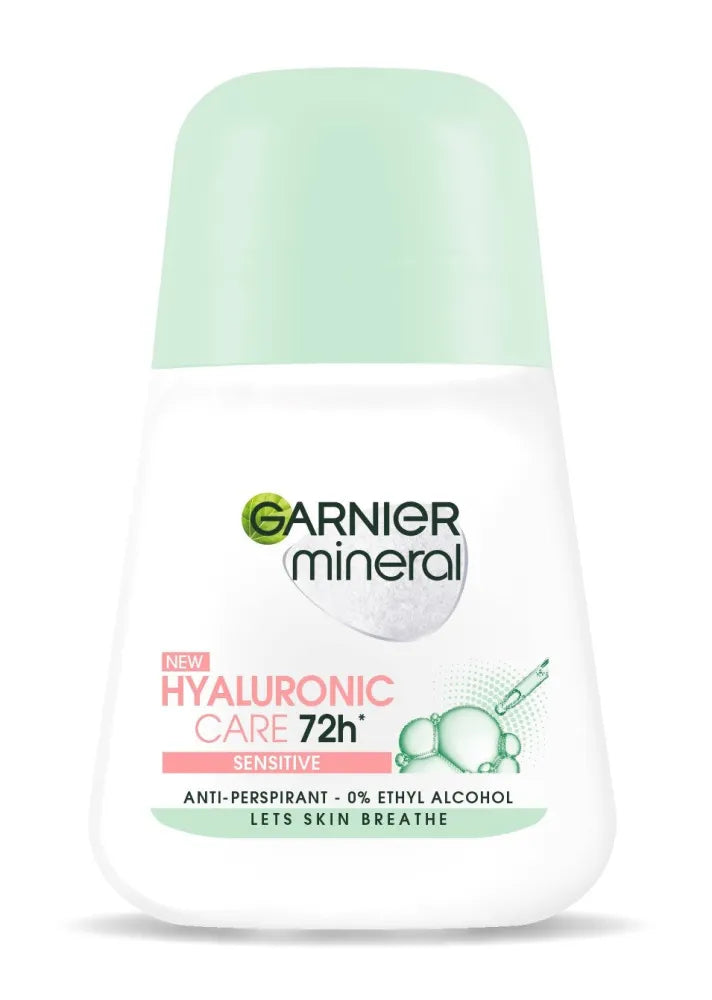 Garnier Mineral Roll-on Deodorant 72H Hyaluronic Care - Jautriai 50ml - Kosmetika