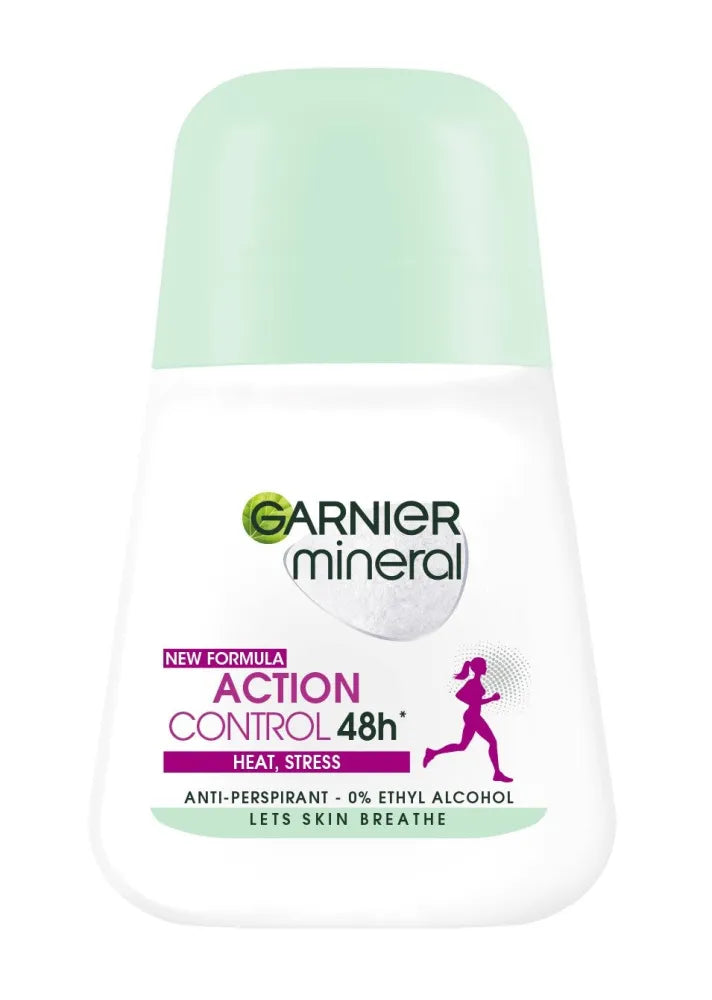 Garnier Mineral Roll-on Deodorant Action Control 48h - Karštis Stresas 50ml - Kosmetika