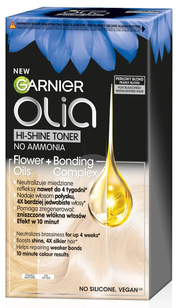 GARNIER Olia Hi-Shine tonikas šviesiems plaukams - Perlų šviesus 1op. - Kosmetika