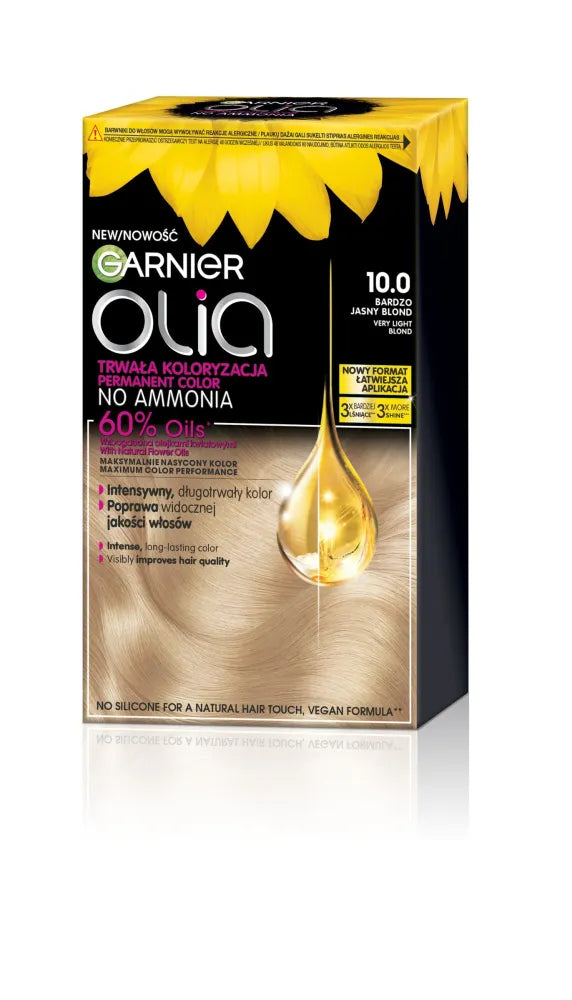 GARNIER Olia Plaukų dažai nr. 10.0 Labai šviesus blondinas - Kosmetika