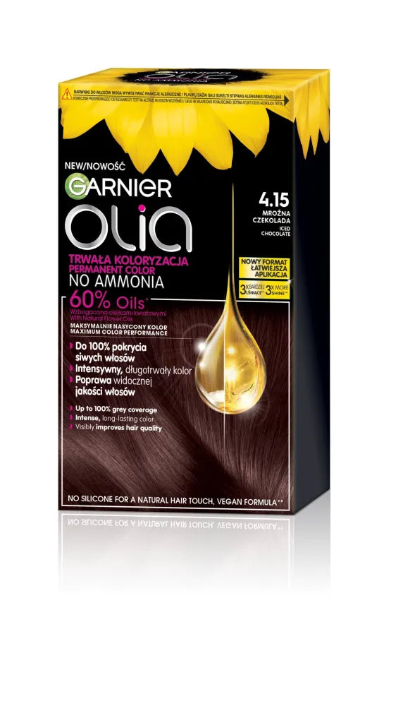 GARNIER Olia plaukų dažai nr. 4.15 Iced Chocolate - Šalčio šokoladas - Kosmetika