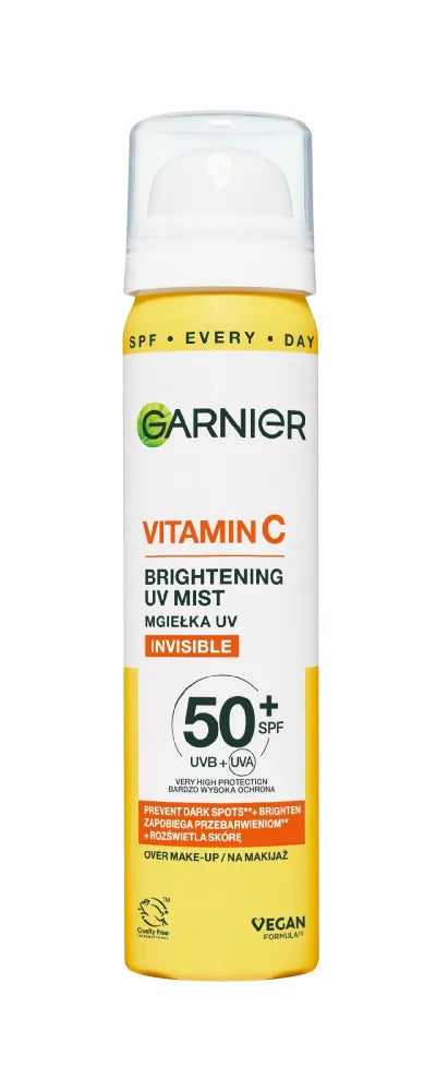 GARNIER Vitamin C Invisible Brightening Mist SPF 50+ 75 ml - Kosmetika