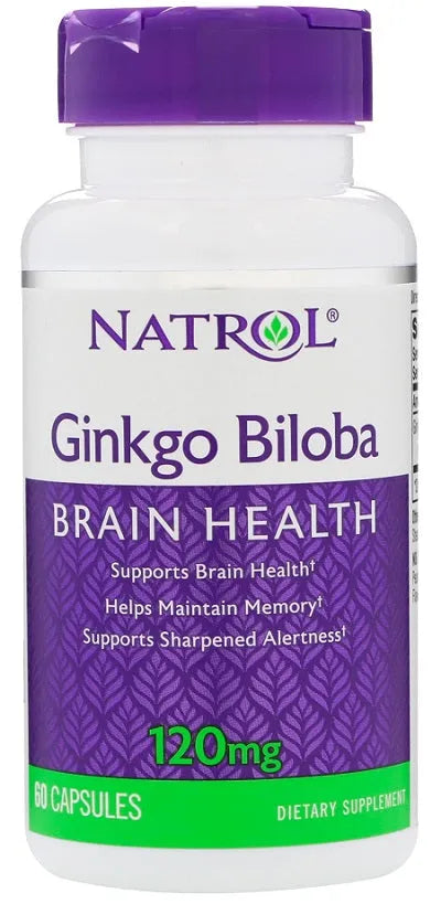 Ginkgo Biloba 120mg - 60 caps - Natrol - Papildai