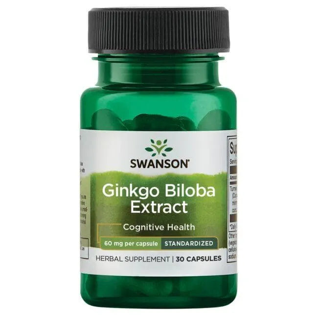 Ginkgo Biloba Extract - 60 mg - N30 - Swanson - Papildai