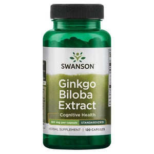 Ginkgo Biloba Extract - Cognitive Health - 60 mg - N120 - Swanson - Papildai