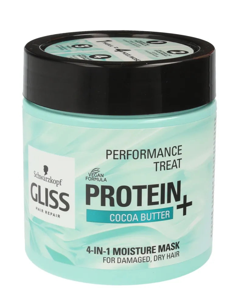 Gliss Hair Repair Protein+ 4in1 drėkinanti plaukų kaukė su kakavos sviestu 400 ml - Kosmetika