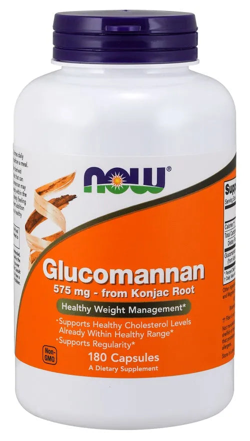 Glucomannan from Konjac Root 575mg - 180 caps - NOW Foods - Papildai