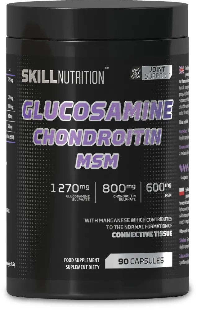 Glucosamine Chondroitin MSM - 90 caps - Skill Nutrition - Sporto papildai